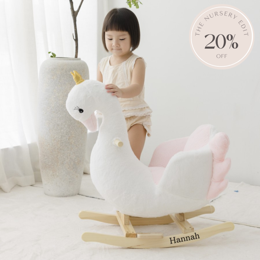 Swan Plush Rocker (Discount applied at checkout)